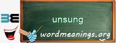 WordMeaning blackboard for unsung